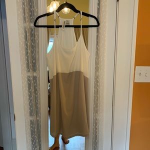 Tan and white Nordstrom dress
